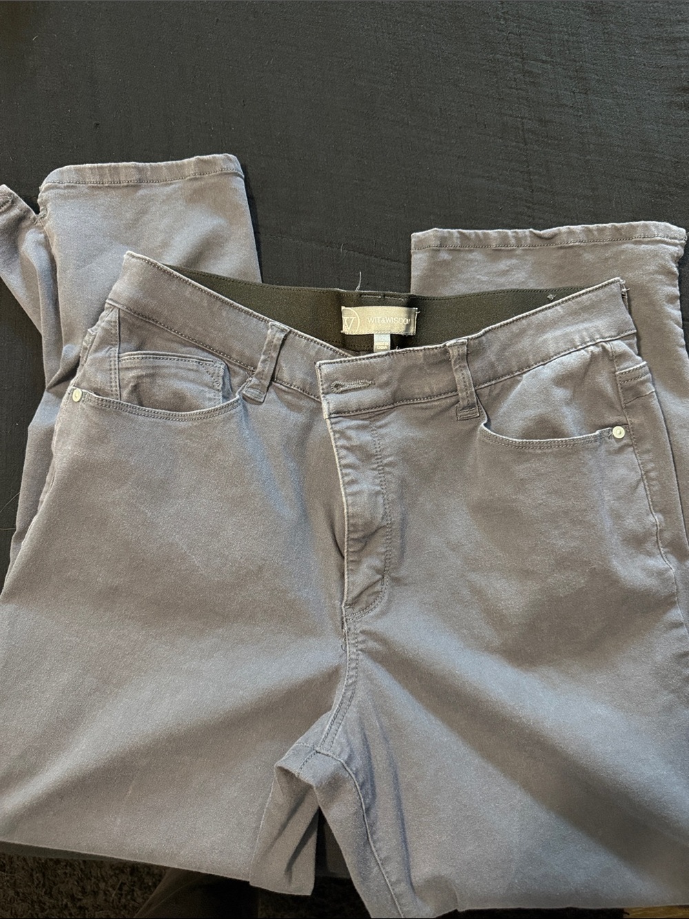 Wit & Wisdom Women's Ankle Cropped Pants in Light Gray